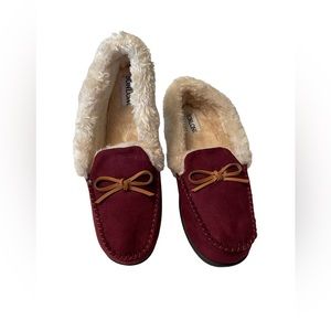 BONLONG Women Moccasin Slippers Soft Leather Flat Suede Shoes